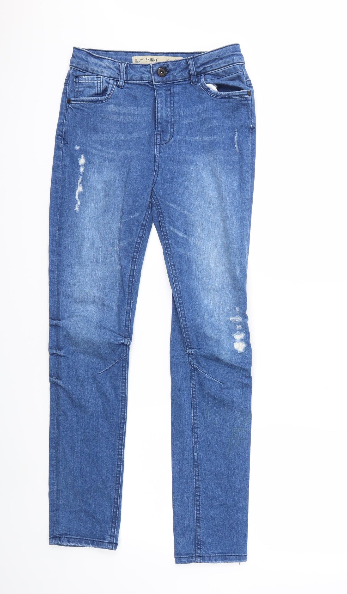 Denim & Co. Girls Blue  Denim Skinny Jeans Size 12 Years