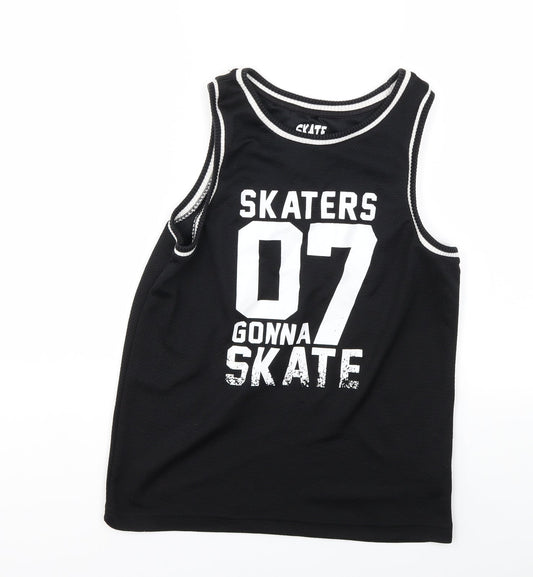 F&F Boys Black   Basic Tank Size 11-12 Years