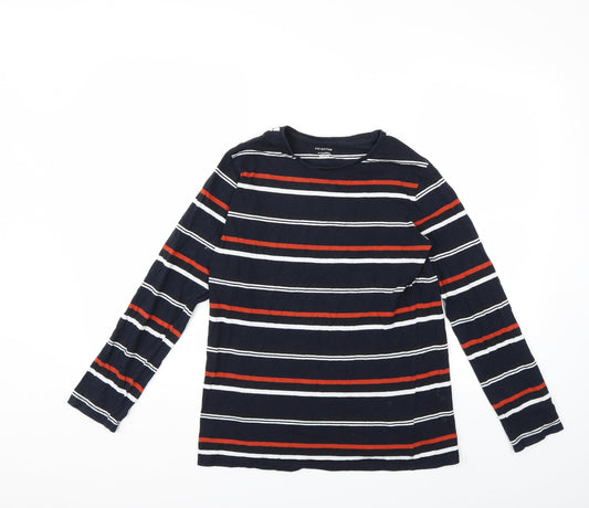Primark Boys Brown Striped  Basic T-Shirt Size 12 Years