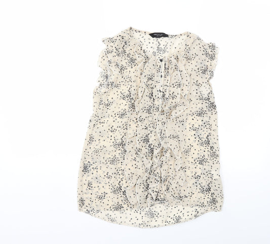 Dorothy Perkins Womens Beige   Basic Blouse Size 8