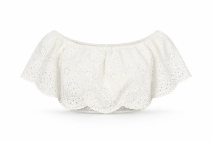Front view of PARIS ET MOI women’s white basic blouse, size S