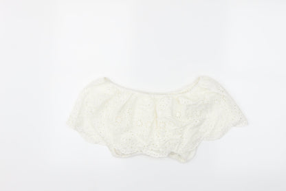 Back view of PARIS ET MOI women’s white basic blouse, size S