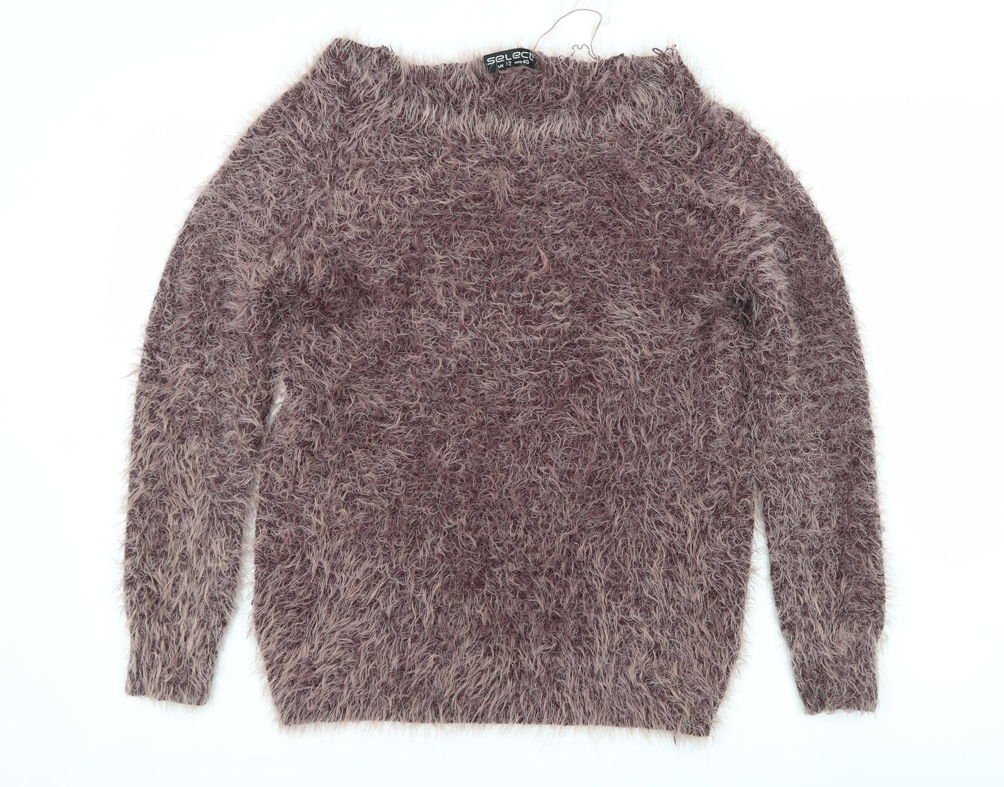 Select Womens Purple  Knit Pullover Jumper Size 12