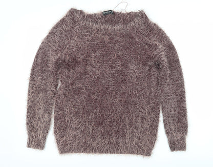 Back view of Select women’s purple knit jumper, size UK 12