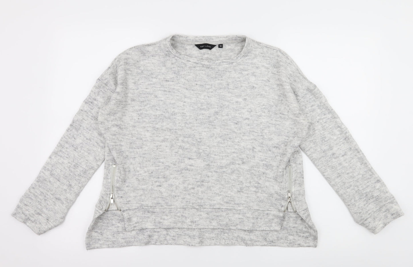 New Look Womens Grey  Knit Pullover Jumper Size 10
