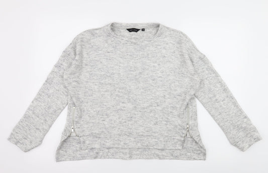 New Look Womens Grey  Knit Pullover Jumper Size 10