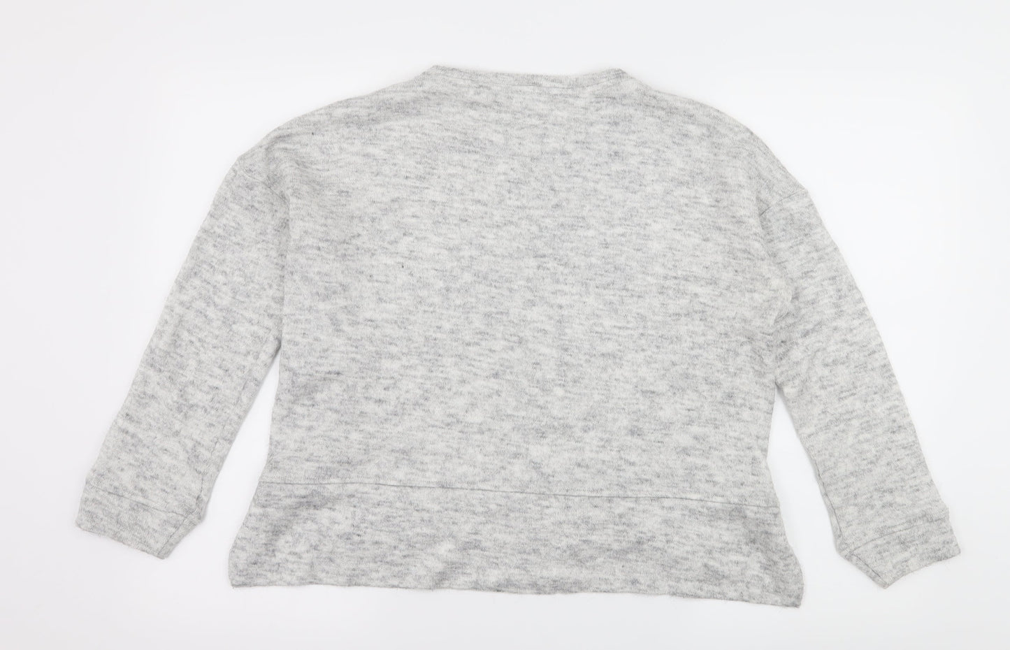 New Look Womens Grey  Knit Pullover Jumper Size 10