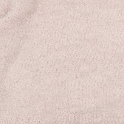 Brand and care label for Select women’s pink knit jumper, size UK 10, - embelished neckline