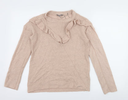 Additional front view of Fluid women’s pink knit jumper, size UK 8