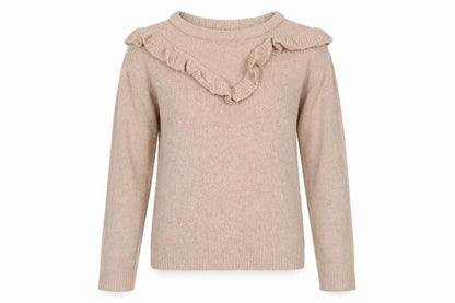 Front view of Fluid women’s pink knit jumper, size UK 8