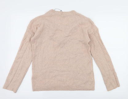 Back view of Fluid women’s pink knit jumper, size UK 8