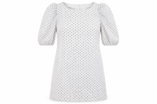H&M Womens Gold Polka Dot  A-Line  Size 14
