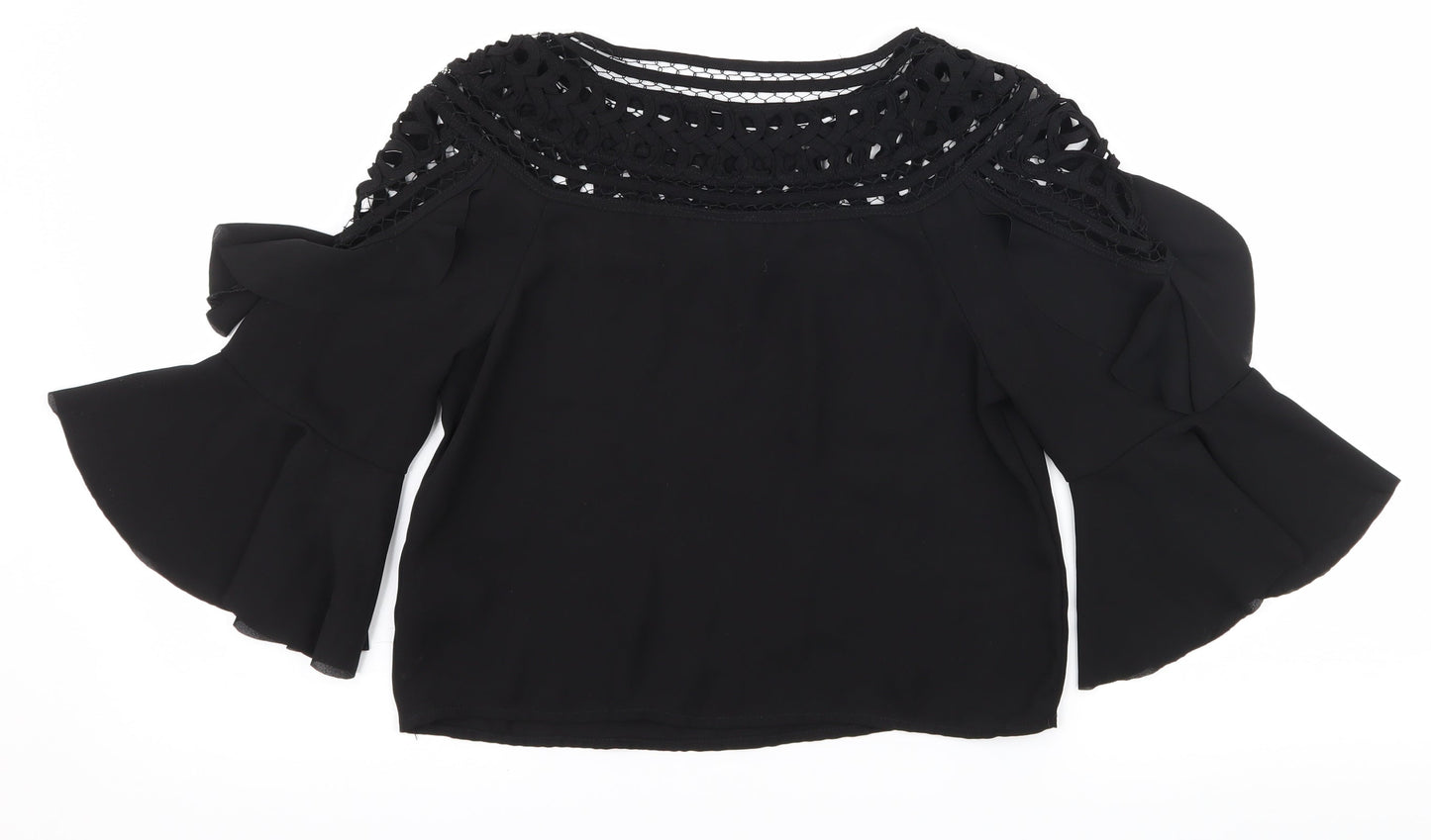 H&M Womens Black   Basic Blouse Size 6
