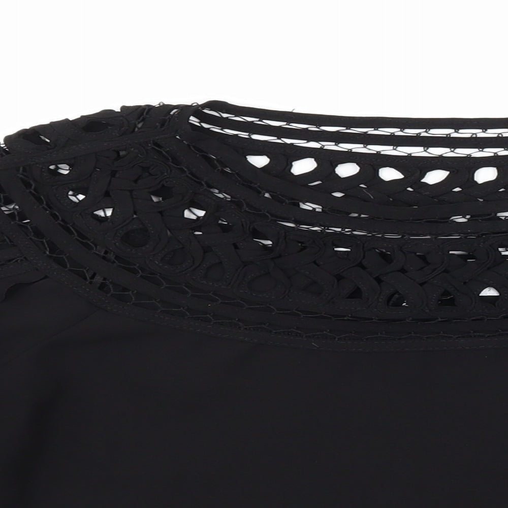 H&M Womens Black   Basic Blouse Size 6
