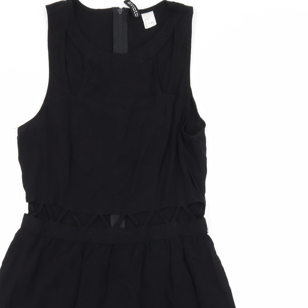 H&M Womens Black   Fit & Flare  Size 10  - Cut Out Waist