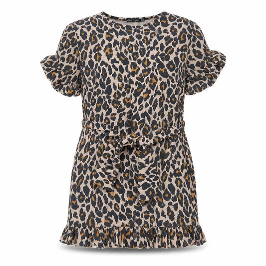 I SAW IT FIRST Womens Brown Animal Print Jersey T-Shirt Dress  Size 8