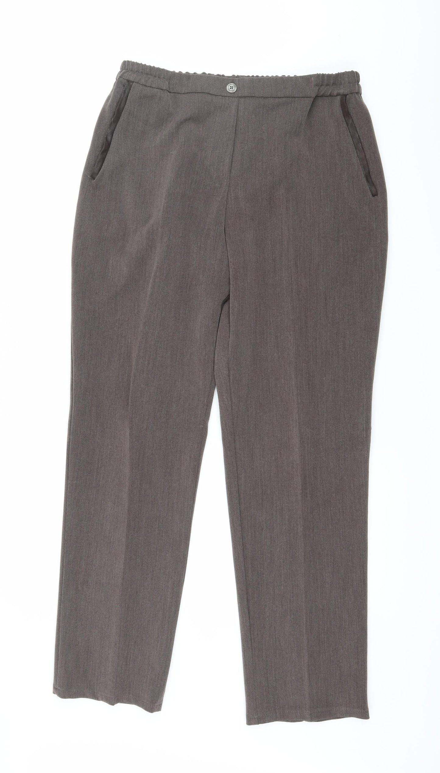 Afibel Womens Grey   Trousers  Size 14 L30 in