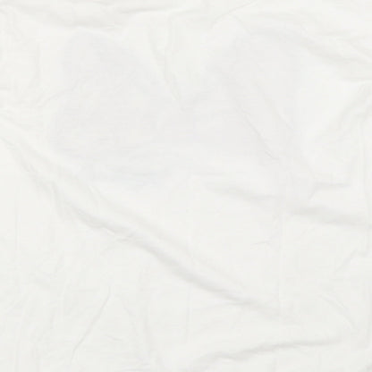Brand and care label for Disney women’s white pullover sweatshirt, size UK 10