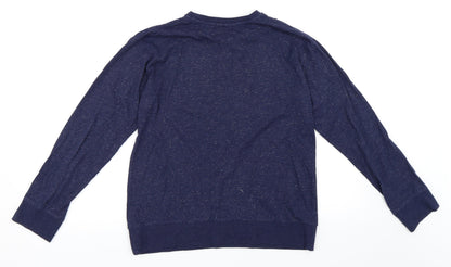 Back view of George girls’ blue solid top pyjama top, size 13-14, years