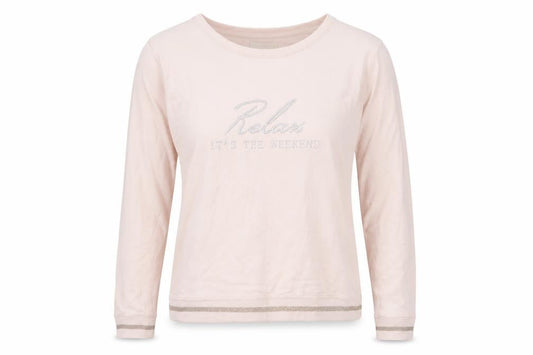F&F Womens Pink  Jersey Pullover Sweatshirt Size 12  - Relax