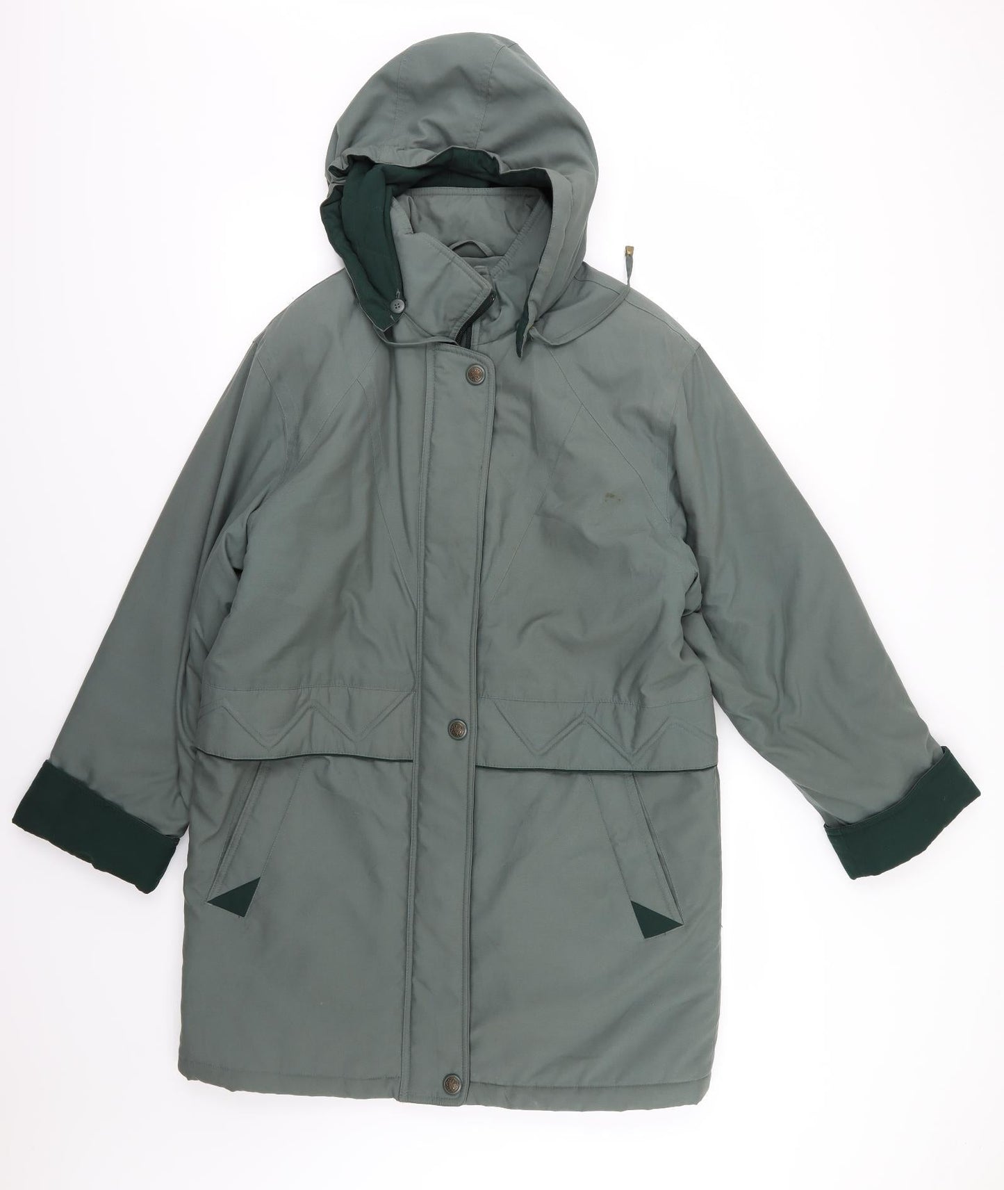 Compliments Womens Green   Overcoat Coat Size 10