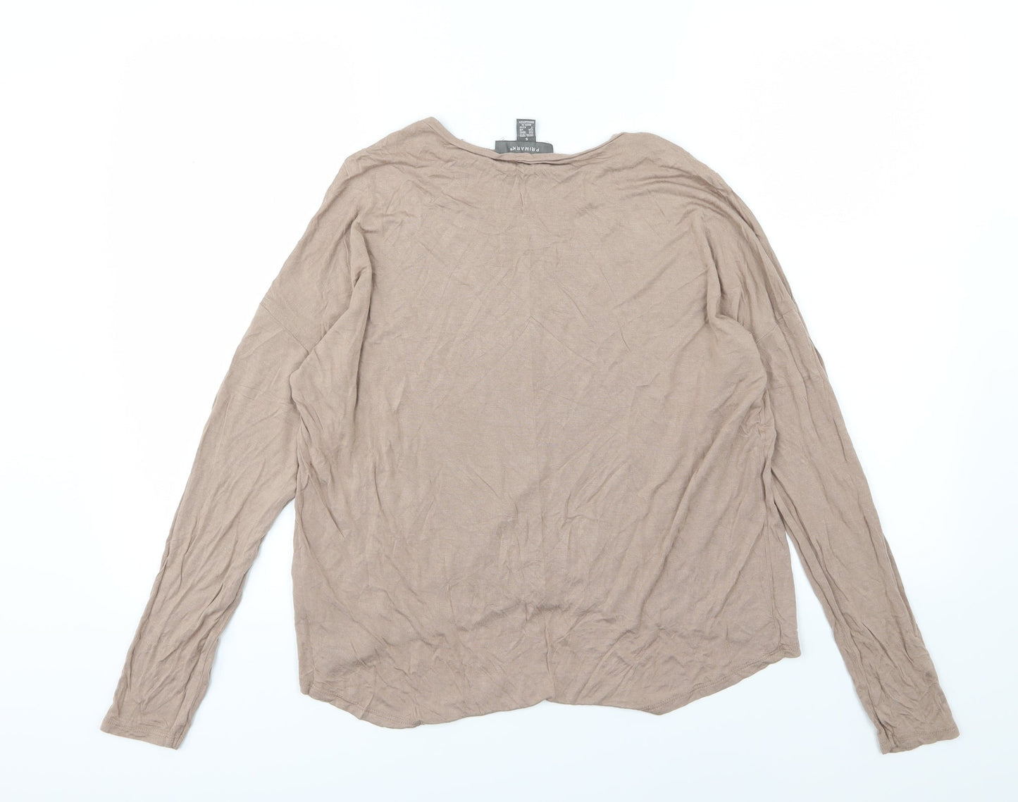 Primark Womens Beige   Basic T-Shirt Size S
