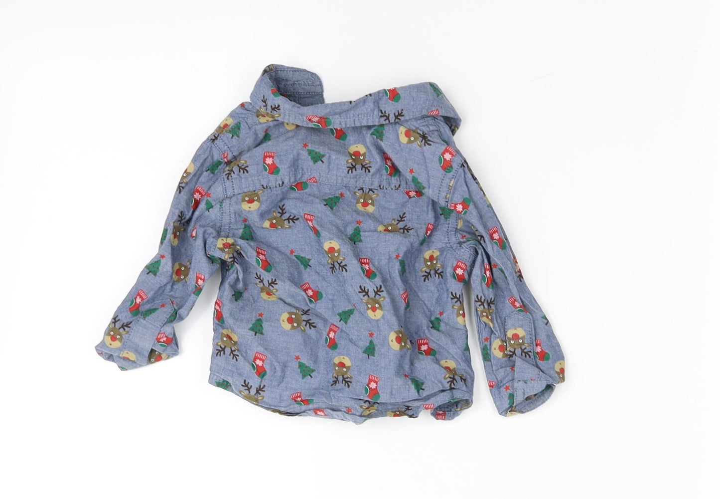 F&F  Blue   Basic Button-Up Size 3-6 Months