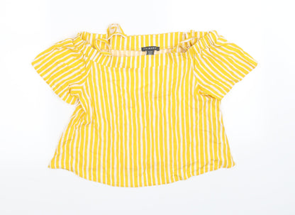 Additional front view of Primark girls’ yellow striped basic blouse, size 10-11, years