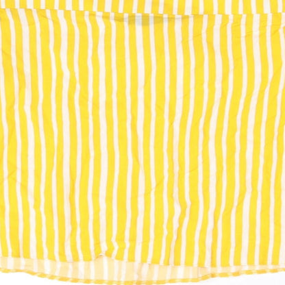 Brand and care label for Primark girls’ yellow striped basic blouse, size 10-11, years