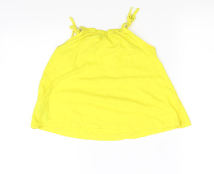 Back view of Marks & Spencer girls’ yellow basic t-shirt, size 5-6, years