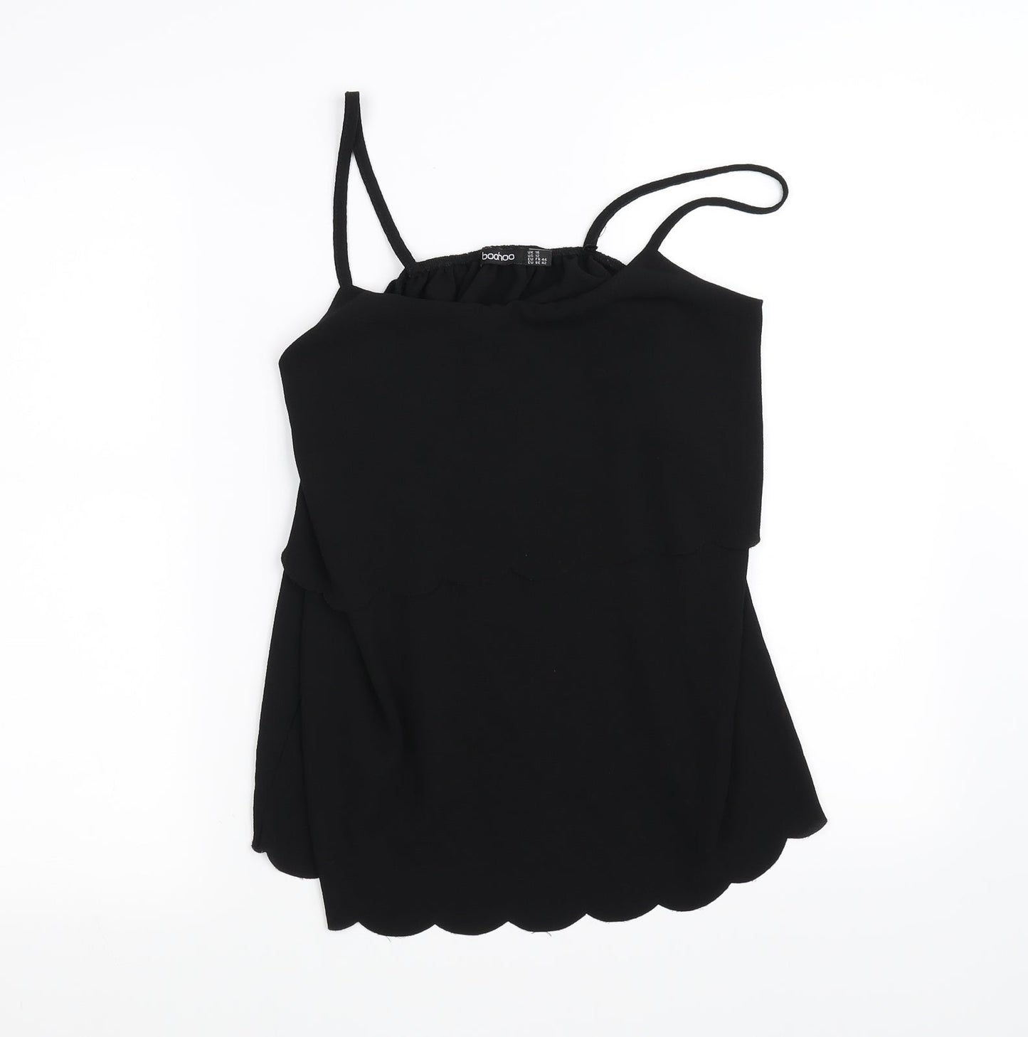 Boohoo Womens Black   Basic Blouse Size 12