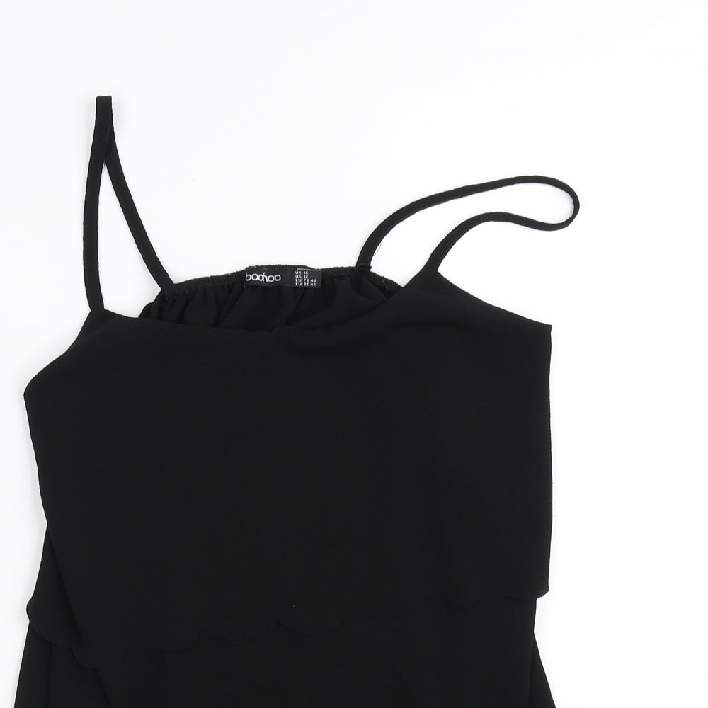 Boohoo Womens Black   Basic Blouse Size 12