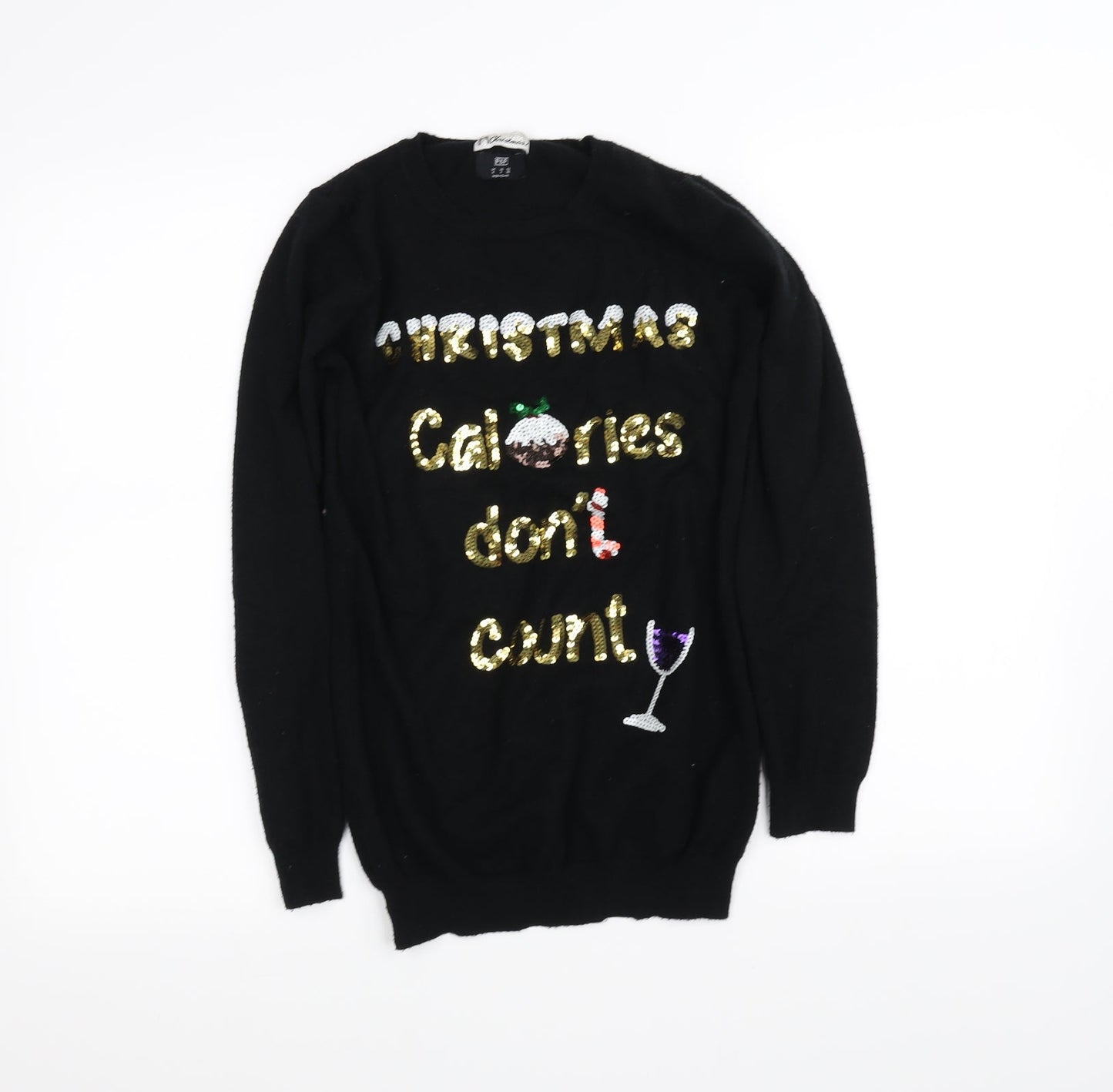 F&F Womens Black   Pullover Jumper Size 8