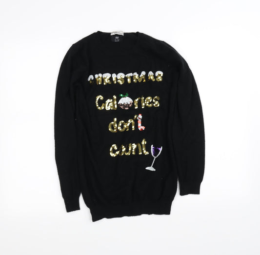 F&F Womens Black   Pullover Jumper Size 8