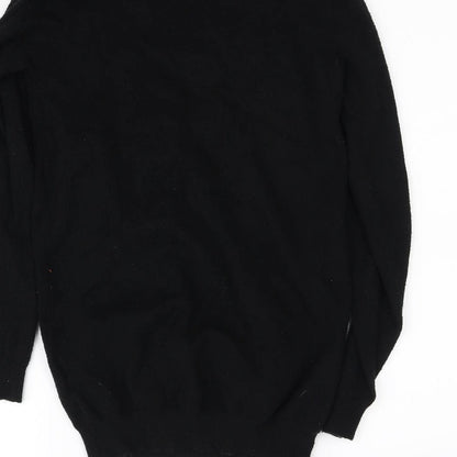 Brand and care label for F&F women’s black jumper, size UK 8
