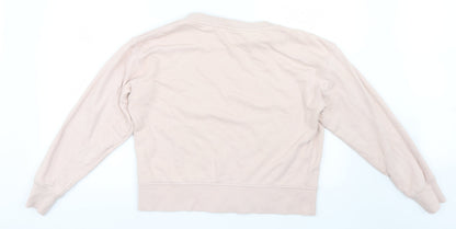 Back view of H&M women’s pink jumper, size UK 10