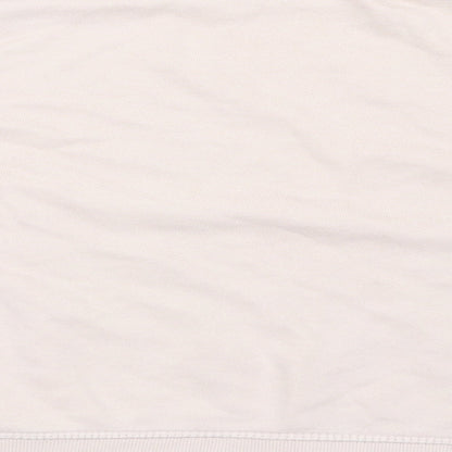 Brand and care label for H&M women’s pink jumper, size UK 10