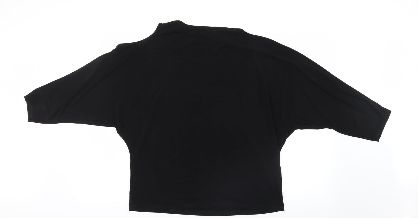Lipsy Womens Black   Basic Blouse Size 10  - Open Shoulders