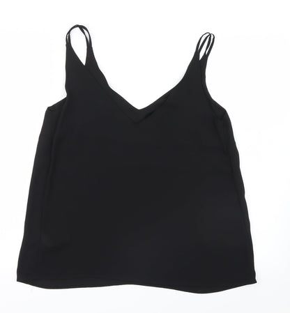 Additional front view of Matalan women’s black mesh basic blouse, size UK 12