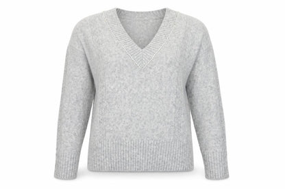 Front view of Next women’s grey knit jumper, size M