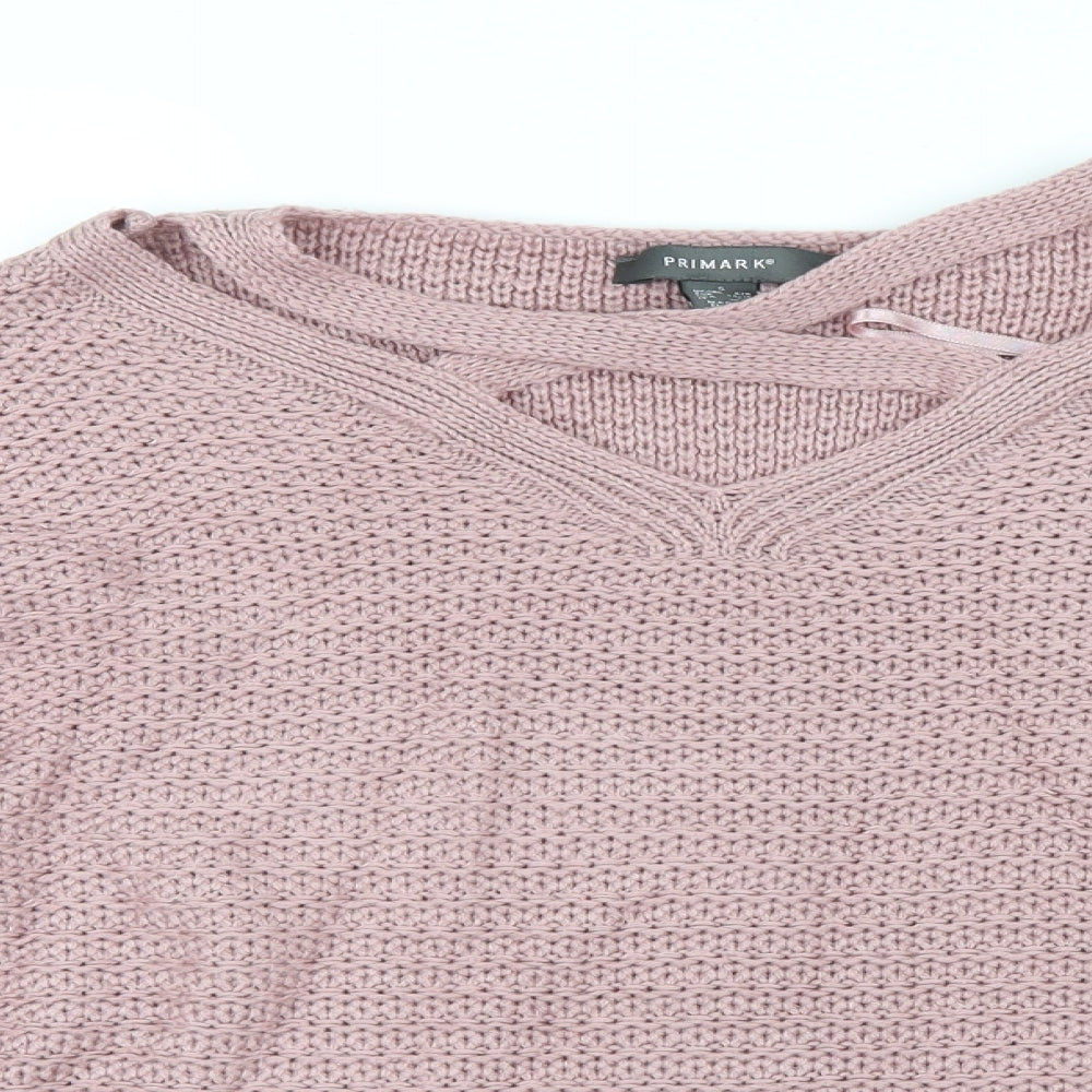 Primark Womens Pink  Knit Pullover Jumper Size 6