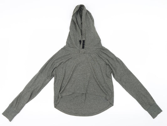 Very Girls Green   Pullover Hoodie Size 11-12 Years  - Cropped