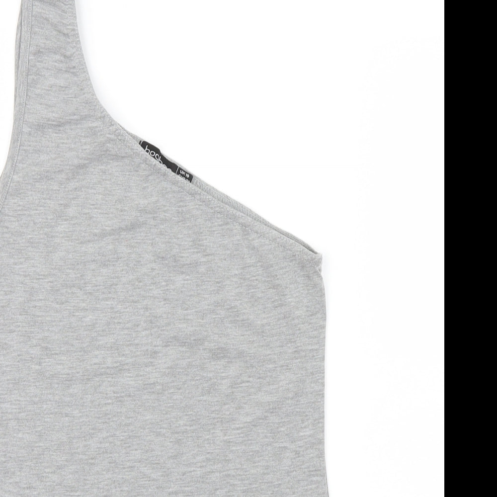 Boohoo Womens Grey   Basic T-Shirt Size 10