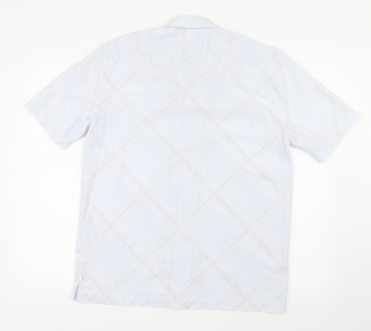 NEXT Mens Blue Geometric   Button-Up Size M