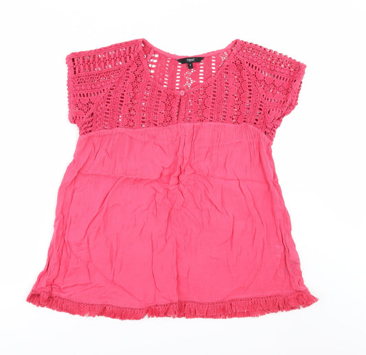 NEXT Womens Pink   Tunic Blouse Size 8