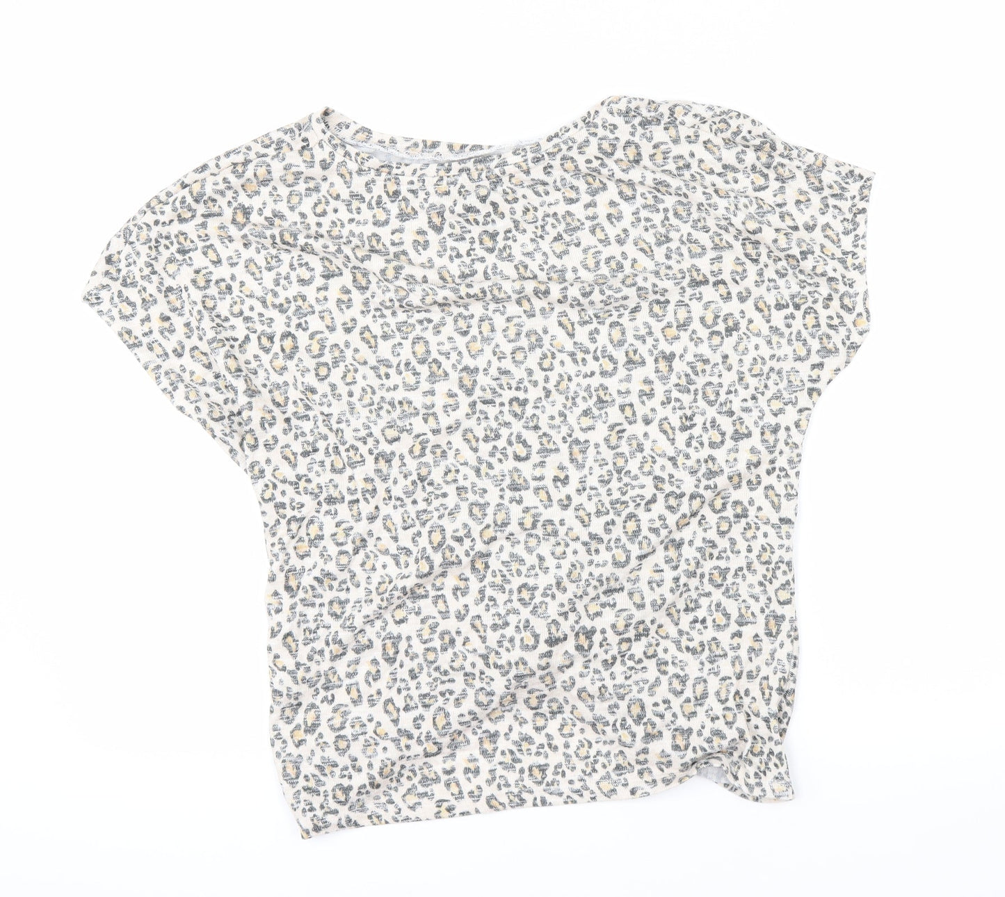 New Look Womens Beige Animal Print  Tunic T-Shirt Size M