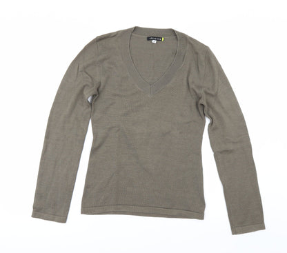 Additional front view of chrisline women’s beige jumper, size S