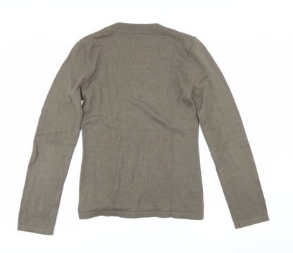 Back view of chrisline women’s beige jumper, size S