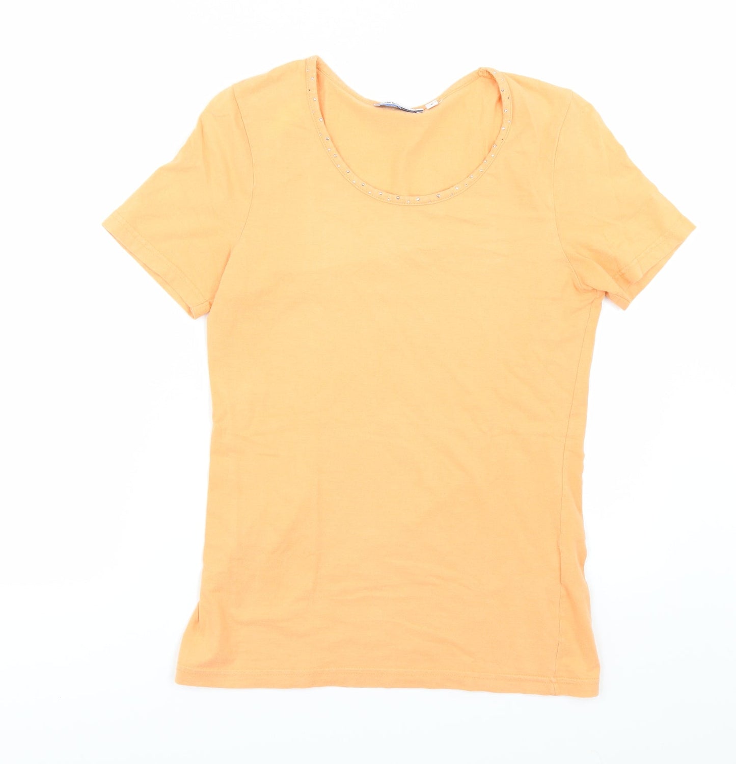 CHRIS LINE Womens Orange   Basic T-Shirt Size S