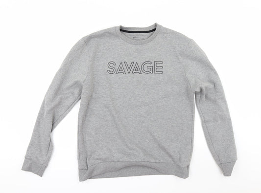 Carbon Womens Grey   Pullover Sweatshirt Size L
